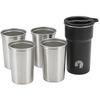 Captain Stag Outdoor Cup Cup Tumbler Hd Cup Set 4+1 4 внутренних стакана 1 внешний стакан Емкость 280 мл 480 мл штабелируемый нержавеющая сталь Ue 3639