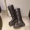 Мода 2024 Высокое качество Мода Зимние женские ботильоны Новые Однотонные Уличные Туфли с украшением пряжкой для женщин Botines De Mujer