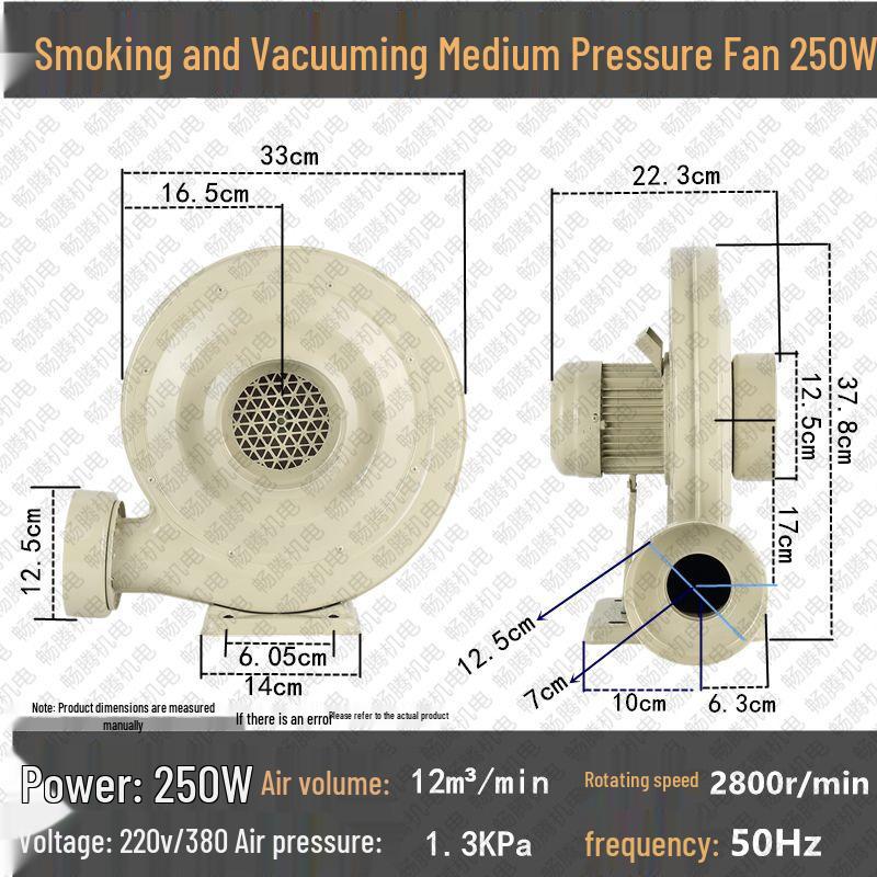 Medium Pressure 220V Industrial Centrifugal Blower for Dust Extraction and Combustion Assist
