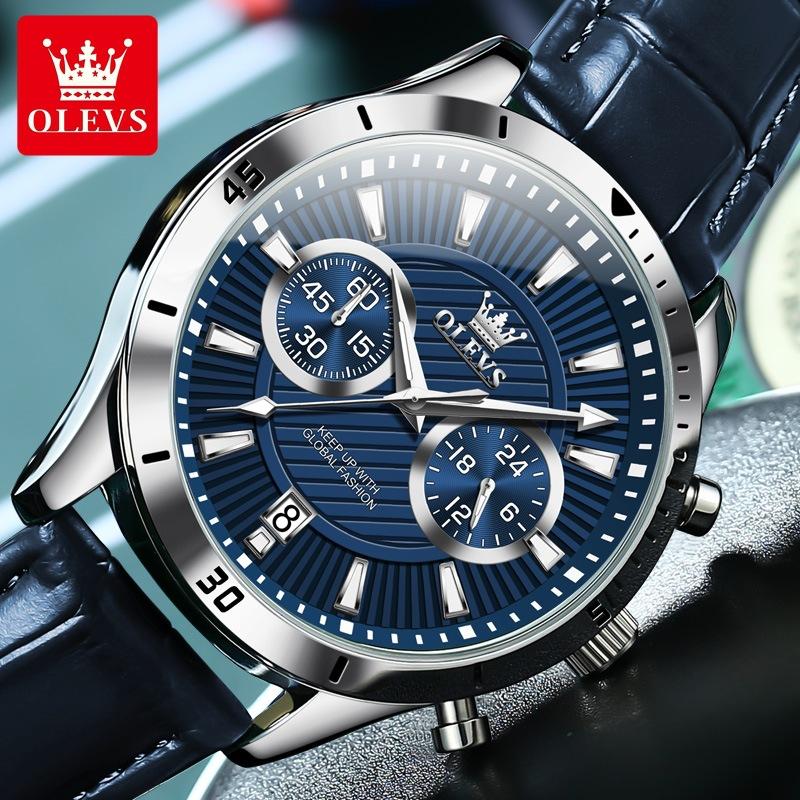 Fashion Trend High Beauty Men's Chronograph Multi Functional Quartz Watch Business Calendar Watch