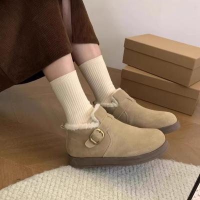 Дизайнерские новые бархатные зимние ботинки на толстой подошве для женщин, модные повседневные женские ботильоны на мягкой подошве, нескользящая хлопковая обувь для женщин