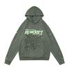 Cross-border beauty tide sp5der loose American hip-hop street casual loose and versatile pure cotton hooded sweater printing