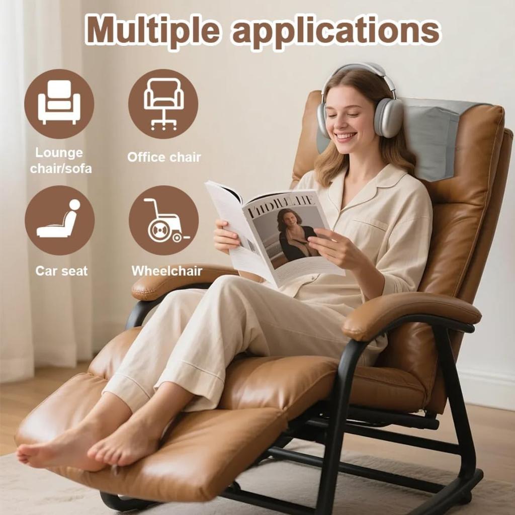 Non-Slip Headrest Pillow for Recliners Armchairs,Headrest Ergonomic Pillow with Velvet Cover,Memory Foam Headrest Neck Pillow, Neck Support Cushion