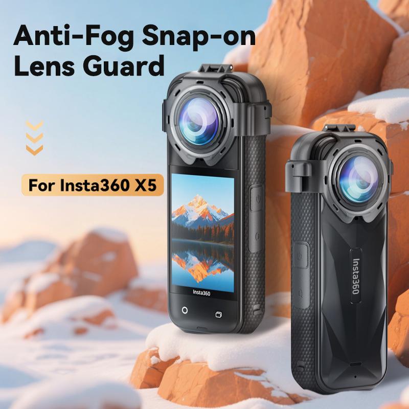 Защита объектива для Insta360 X5 Защитная крышка объектива из оптического стекла для Insta 360 X5 Съемные аксессуары против царапин