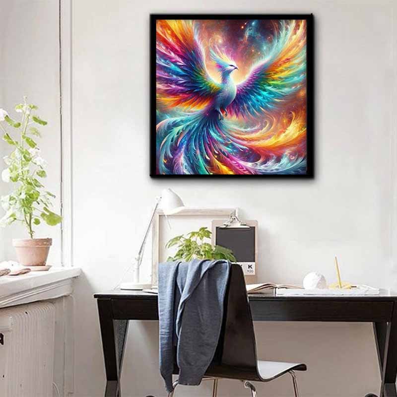 New Arrival 5D DIY Full Circle Diamond Painting "Colorful Phoenix" Embroidery Cross Stitch Home Decor Gift