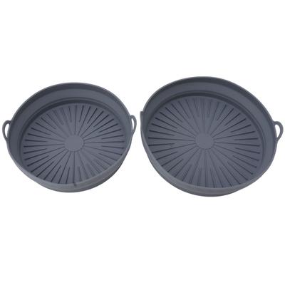 2 шт. Кухонные силиконовые вкладыши для фритюрницы Корзина Складные Многоразовые Кухонная фритюрница Силиконовый горшок Миска для