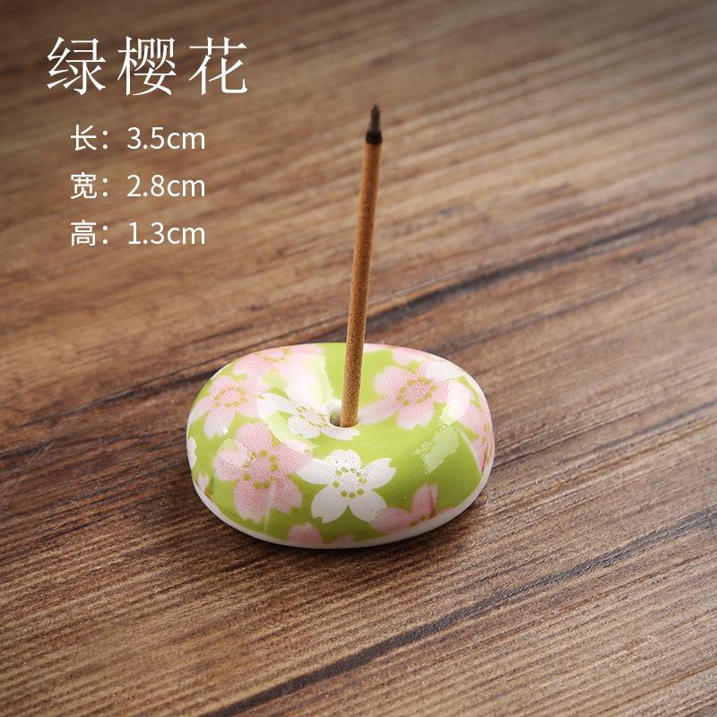 Японский стиль Подставка для благовоний Катушечная курильница Керамическая основа Буддийский домашний В помещении Алтарный стол Домашнее украшение