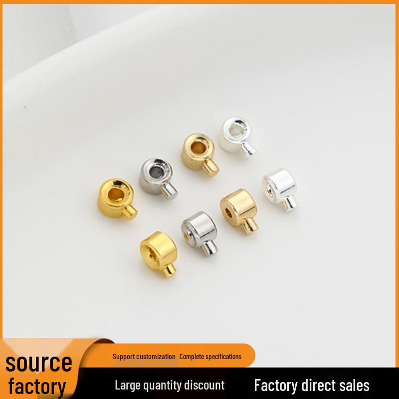 Застежка-зажим с позиционированием из 14-каратного золота для DIY жемчужного ожерелья - Защищающая цветная наконечник для бусин