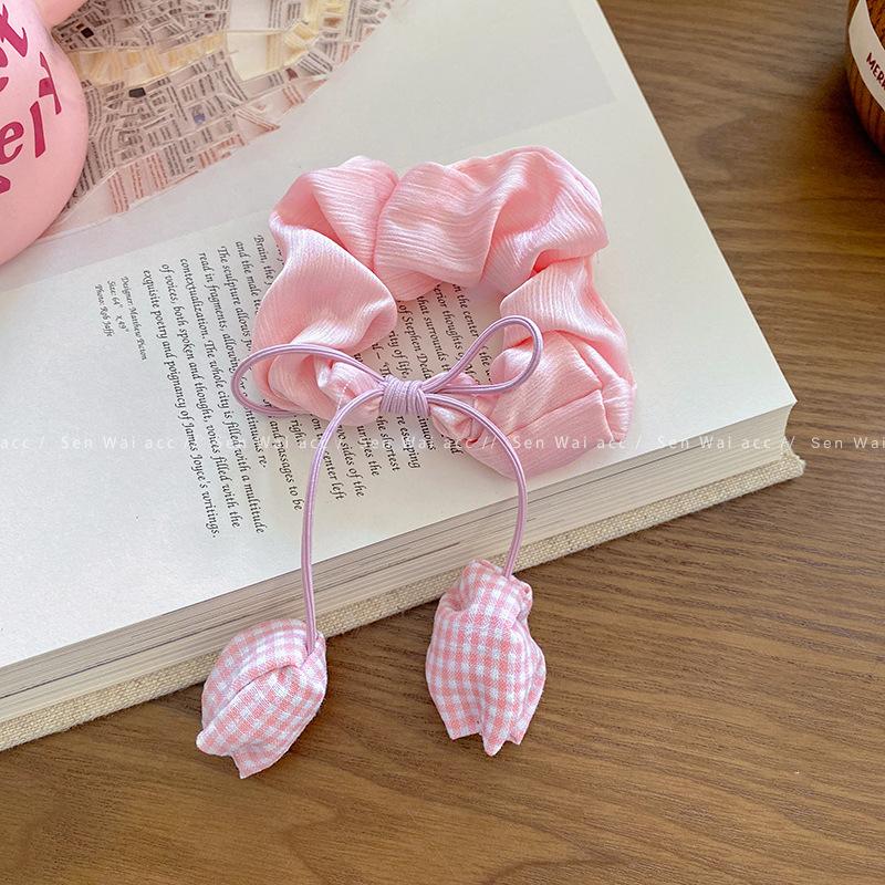 Такой же, как у интернет-знаменитости, цветочный ободок-тюльпан, женская летняя резинка для волос, веревка для волос, резинка для хвоста