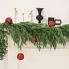 WTEMPO Christmas Wreath Fake Pine Tree Flower Vine for Fence Fireplace Decorations Christmas Indoor Outdoor Decorations Christmas Tree Decorations