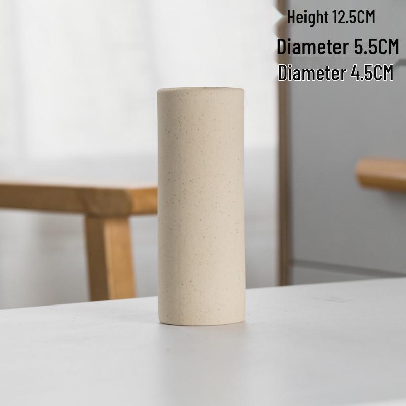 Скандинавская ретро керамическая ваза цвета ржавчины с черными пятнами