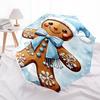 Gingerbread Man Themed Travel Umbrella-8 Ribs Automatic Opening and Closing, Portable Folding Design, Compact and Stylish Umbrella Suitable