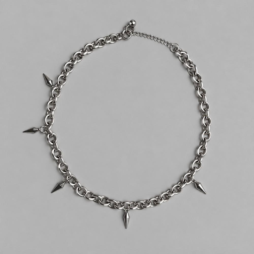Cone Pendant Choker Necklace Titanium Steel Twisted Necklace Rock Stud Necklace For Lovers