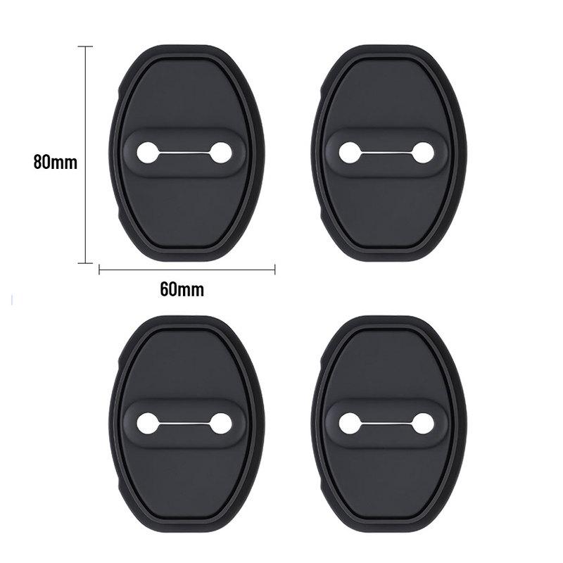 For SKODA YETI 2013-2017 Silicone Car Door Lock Buckle Protection Cover Elastic Anti-Collision Shock Absorbing Pad Cushion