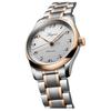 Longines Автоматический механический механизм серии Master Водонепроницаемость 30 метров Женские часы 34 мм Серый циферблат Корпус из нержавеющей стали Золотой ремешок L2.357.5.70.7