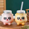 Бутылка для воды Kawaii Bear Milk объемом 500 мл, чай, кофе, сок, портативная чашка для воды, прозрачная одноразовая бутылка для сока