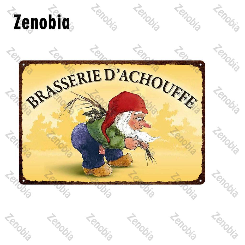 Beer Metal Sign Poster Wine Plate Vintage Plaque La Chouffe Metal Poster Wall Stickers Decorative Tin Platesign Bar Pub Decor