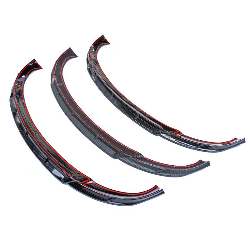 Carbon Fiber Body Kit for Tesla Model Y: Front Lip, Side Skirts, Rear Spoiler.