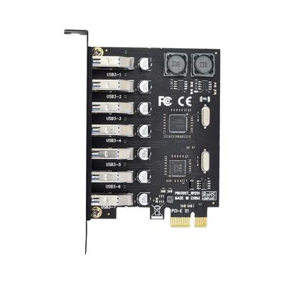 Xiwai Карта расширения PCI Express с 7 портами USB-хаба, 5 Гбит/с, для материнской платы PCI-E 3.0