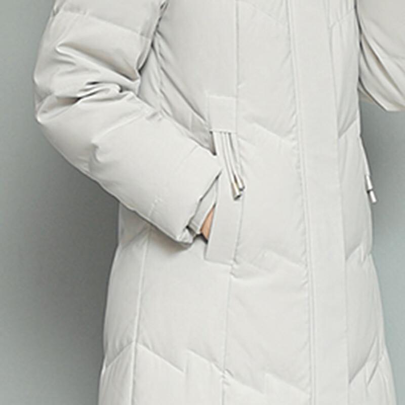 Xuezhongfei Women's Long Winter Down Jacket with Fox Fur Collar