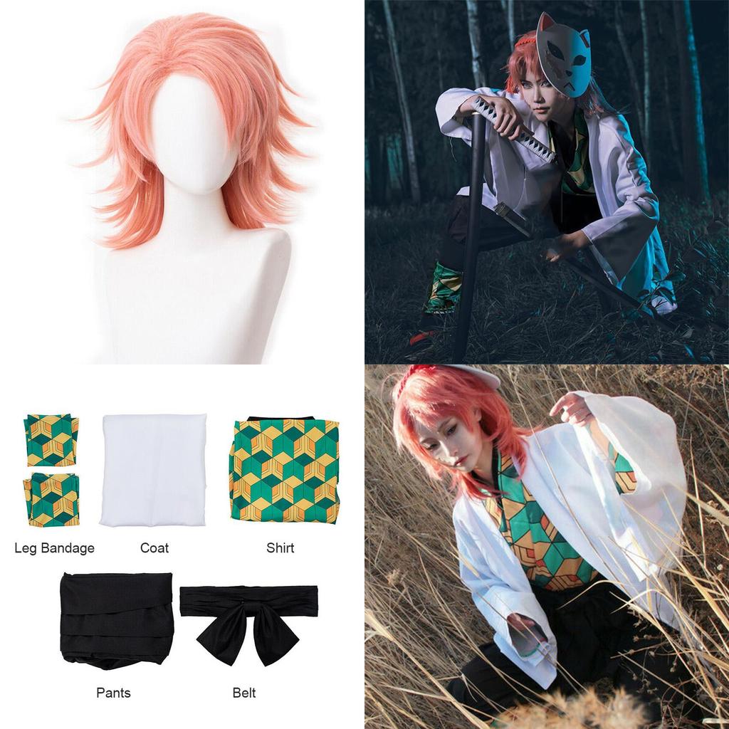 Костюм для косплея Demon Slayer Kimetsu No Yaiba Сабито Изысканный комплект кимоно и плаща для фанатов