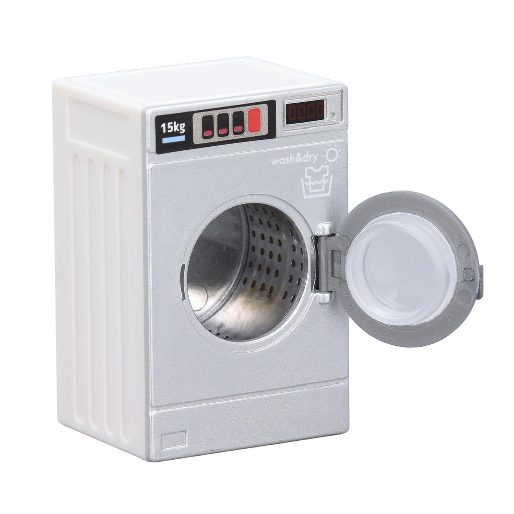 Miniature Washing Machine 1/12 Scale Lifelike Decorative Miniature Washer Model for Dollhouse