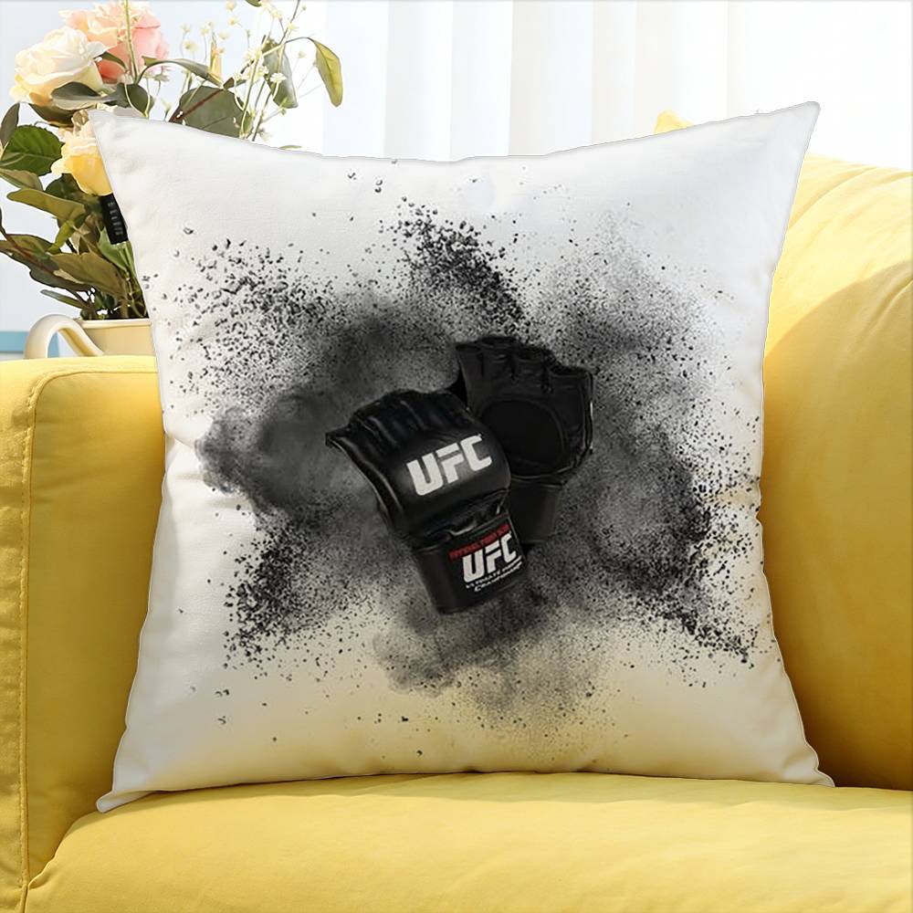 Подушка квадратная с логотипом UFC Combat Разные размеры Для автомобиля, дома, спальни
