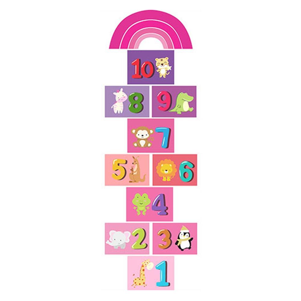 Self-adhesive Cartoon Number Grids PVC Wall Art NEW Flooring Decals Nursery