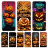 Прозрачный чехол для телефона Samsung Galaxy A16 A14 A12 A22 A24 A42 A03S A06 A20 A30 A40 Мягкий ТПУ чехол Узор тыквы на Хэллоуин