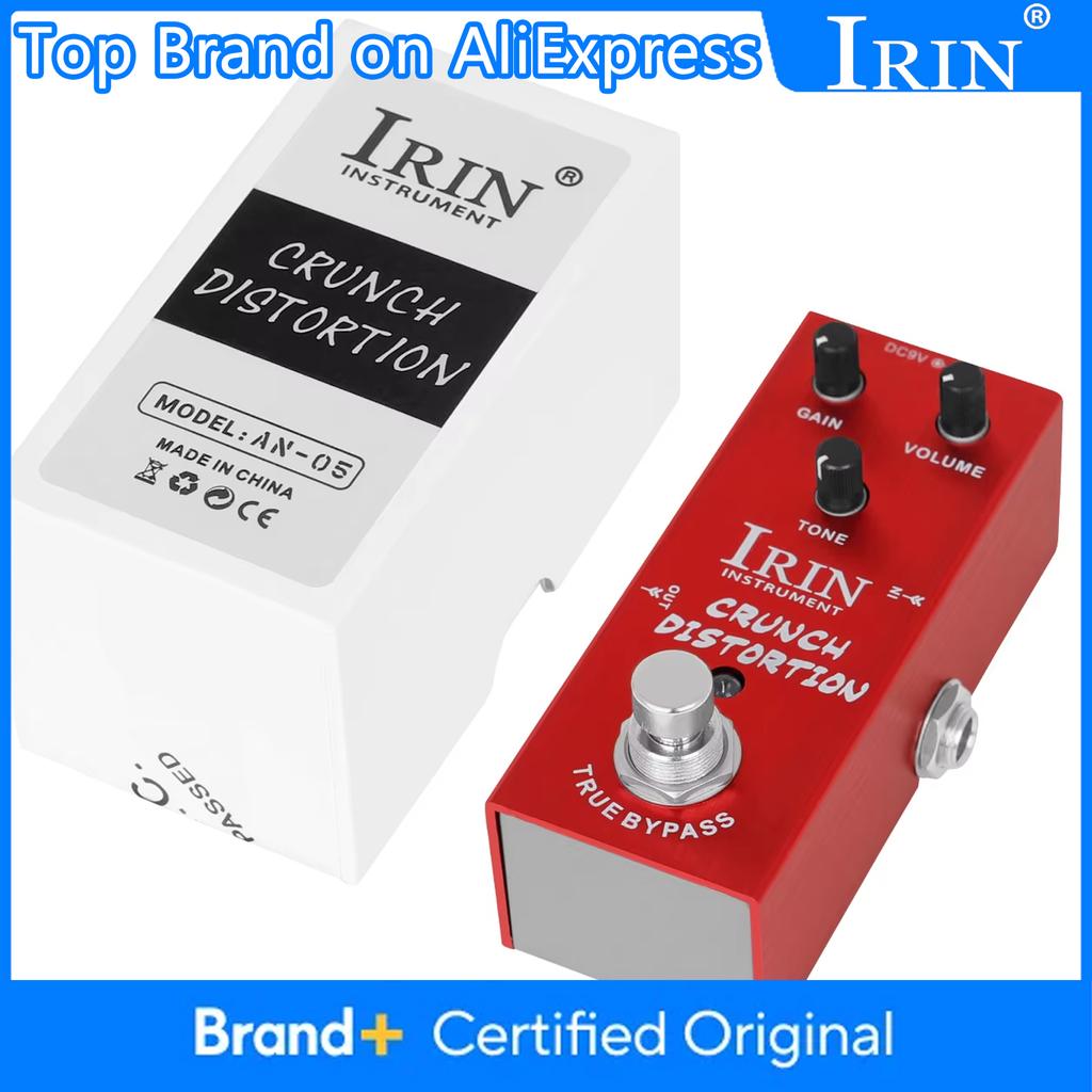 IRIN AN-05 Педаль гитарного эффекта Crunch Distortion Отличный отклик Британский Классический Рок Эффект Дисторшн Гитарные запчасти и аксессуары