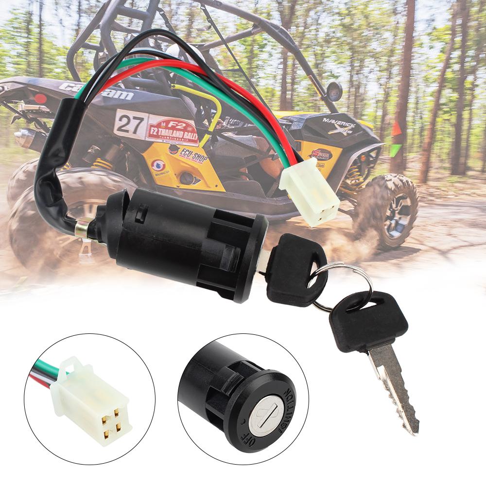 50cc-250cc С проводами Квадроцикл Для Suzuki Для Honda 1шт Переключатель зажигания Ключ Мотоциклетные аксессуары Мотоциклетный переключатель запуска Замки для дверей