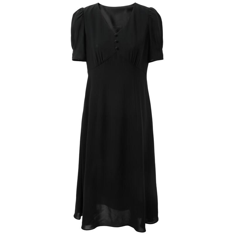 Маленькое черное платье А-силуэта в французском стиле