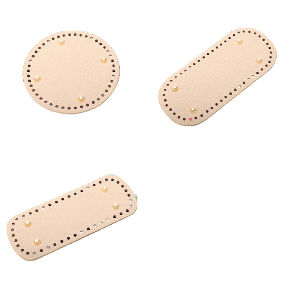 3 шт./компл. Овальное круглое дно для кожаной сумки, однотонное, для DIY, вязаное крючком дно для сумки, для дома