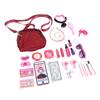 34 шт. Детский набор для макияжа, помада, тени для век, лак для ногтей, набор для ролевых игр с сумкой для переноски