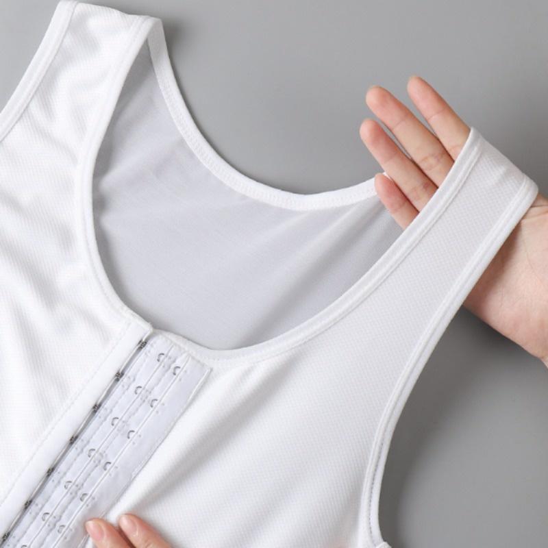 Men's Breathable Chest Binder Full Bandage Buckle Breast Binder Tight Tomboy Bandage Sports Corset