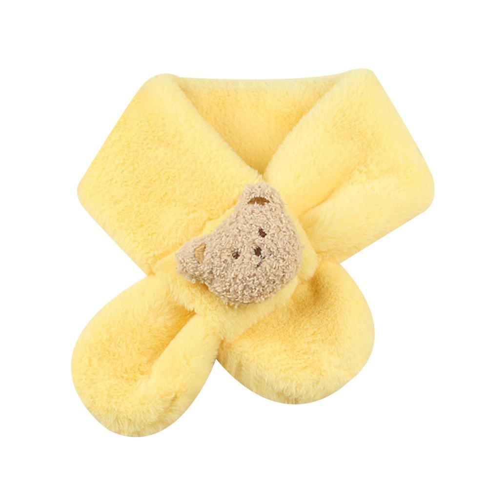 Plush Neck Warmer Warm Plush Scarf Fashion Children Cross Neckerchief  Outdoor