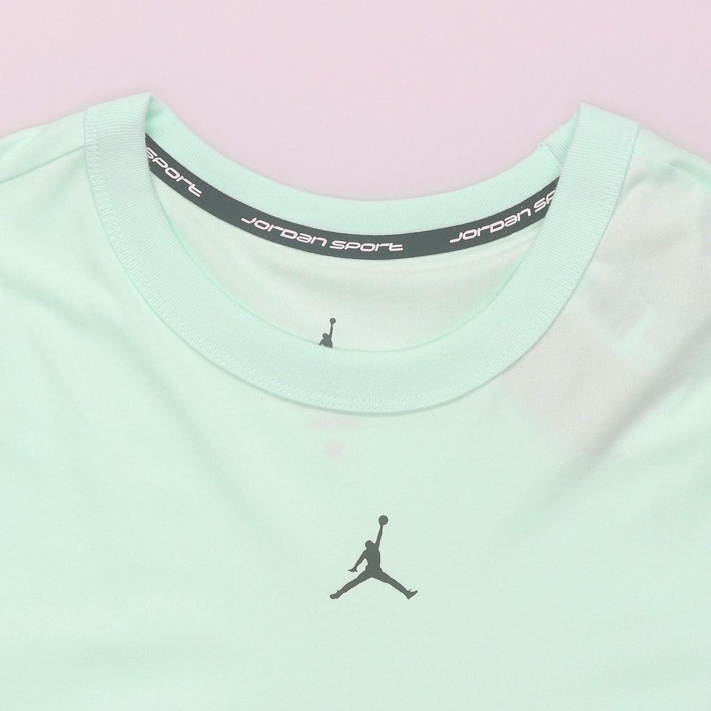 Jordan T Shirts Men's Mint Crew Neck Moderate Straight Fit FN5830-353