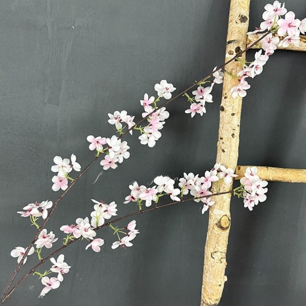 2 Forks Artificial Cherry Blossoms Silk Artificial Faux Plants  Wedding Decoration