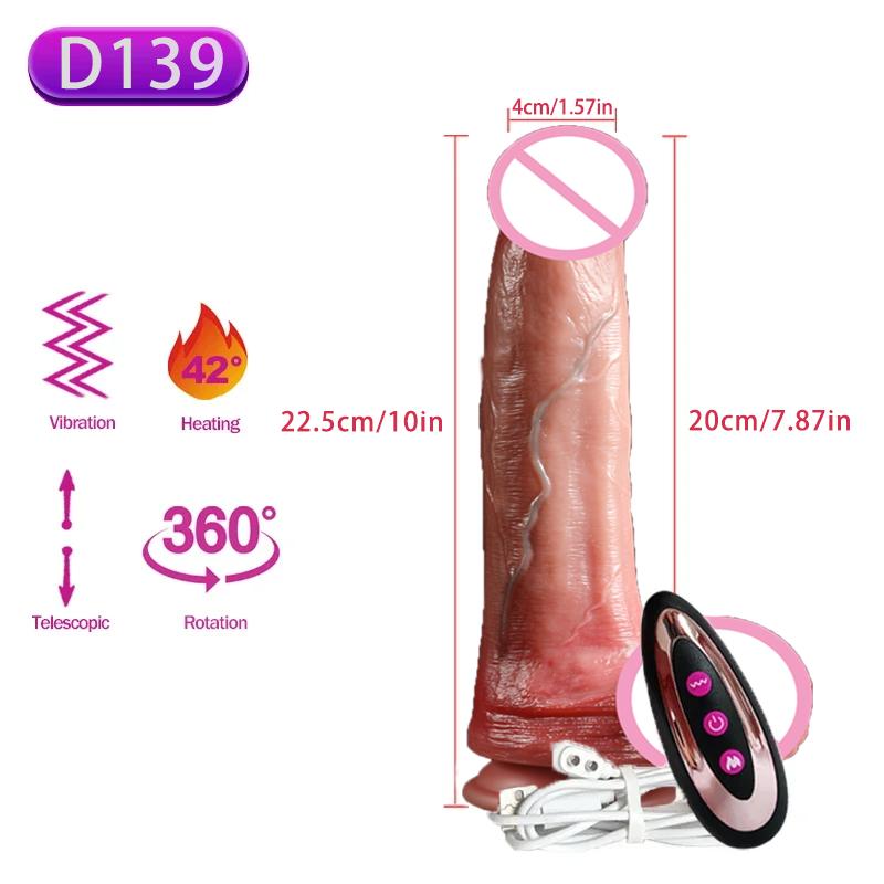 Realistic Huge Dildo Vibration For Female Masturbation Telescopic Penis Penetration Anal Vibrator Big Dick Sexy Adult Sex Toys