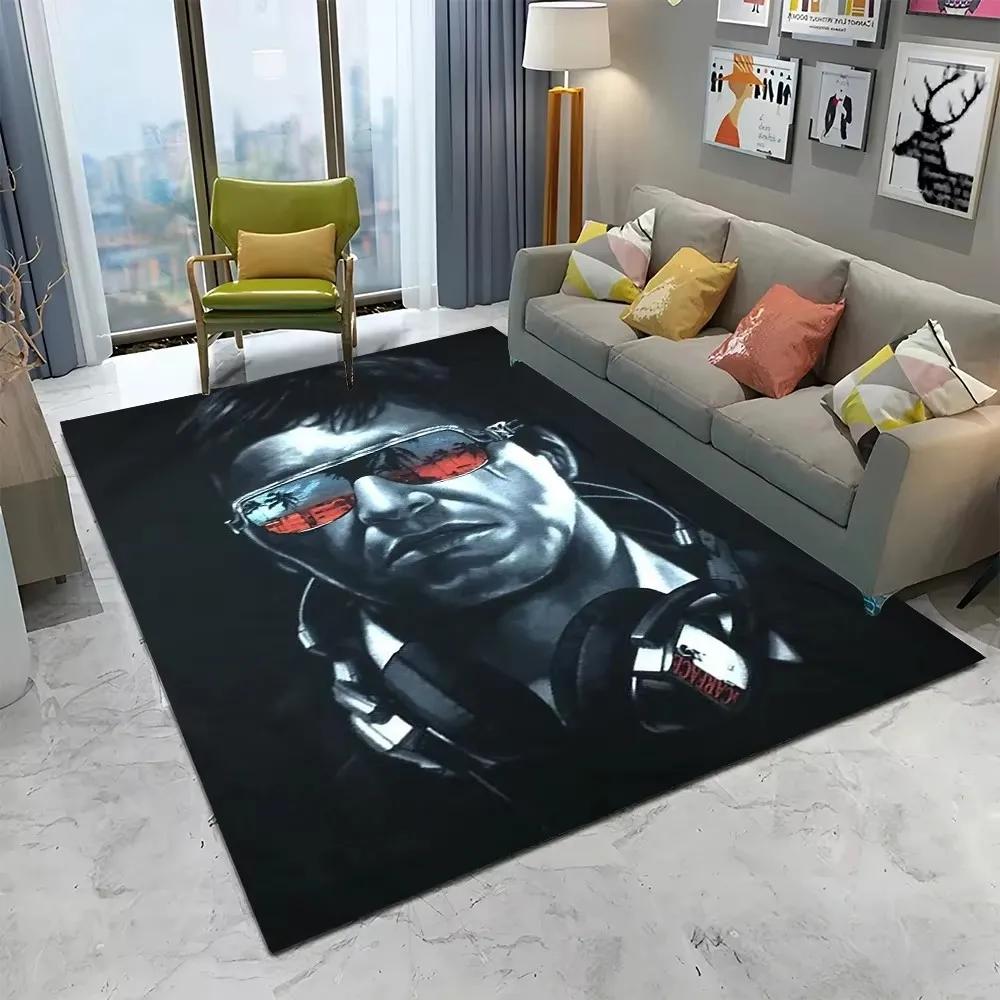 VIKAMA Scarface 3D Visual Rug Tony Classic Movie Carpet Non Slip Floor Mat Living Room Bedroom Sofa Decor Kids Playroom