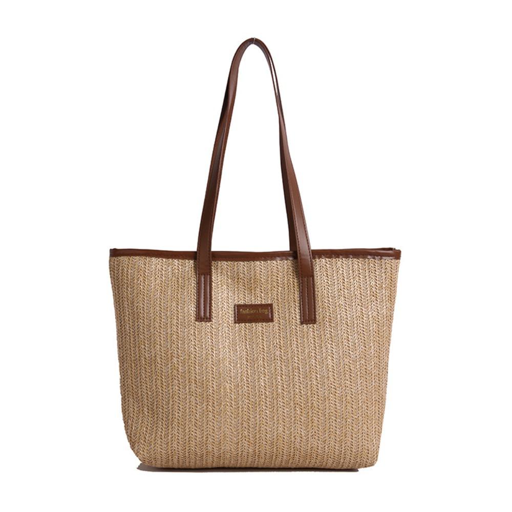 Summer Weave Straw Bag Boho Tote Bag Elegant Straw Shoulder Bag for Women