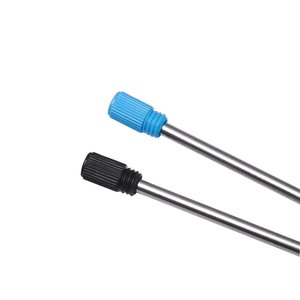 10 шт./лот 0,5 мм школьные офисные синие/черные чернила для шариковых ручек сменные стержни металлический средний стержень пера