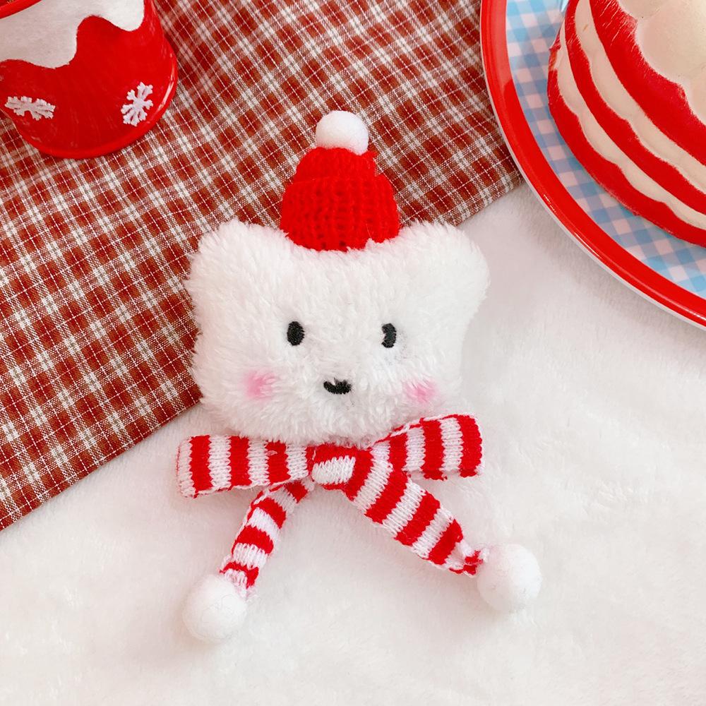 Blucome Lovely Plush Baby Bear Brooch for Women Men Scarf Coat New Year Christmas Gift