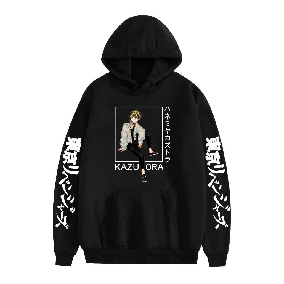 Новый модный повседневный свитер с капюшоном с принтом аниме