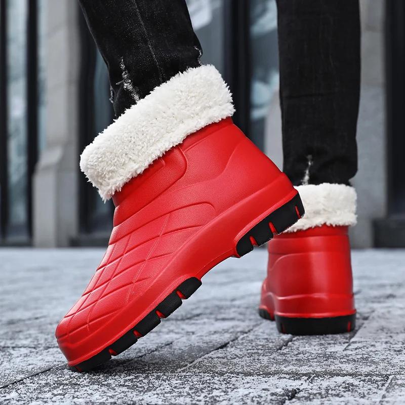 Новые зимние высокие сезонные зимние ботинки, удобные плюшевые хлопковые ботинки с плоской подошвой, водонепроницаемые, нескользящие, теплые зимние ботинки