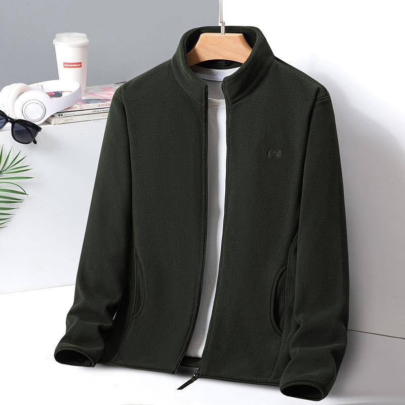 Флисовое пальто для мужчин, флисовое пальто с утолщенным флисом, капюшон для мужчин, средний и старый, теплая куртка для мужчин, большой размер