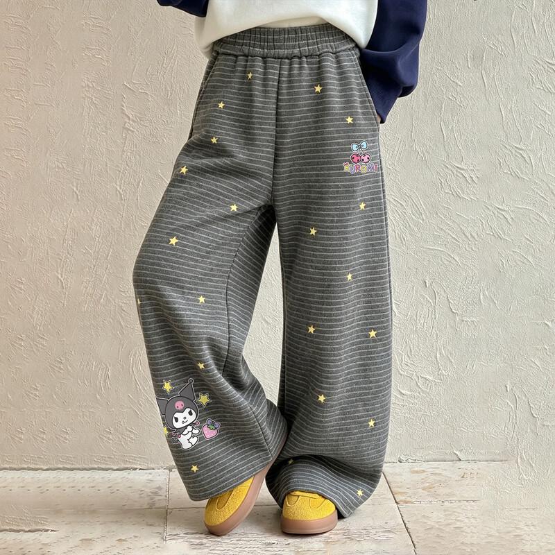 Hello Kitty Girls' Casual Kuromi Print Sweatpants
