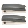 2PCS Office Stapler Prevent Slip Portable Stable Durable Ergonomic School Stapler for Students Grey