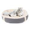 Alien Pet Cat Dog Bed Pet Bed Cushion Soft Fluffy Warm Pet Sofa Cute Donut Shape For Small and Medium Dogs Mat Washable Cold Protection Anti-Slip (L)