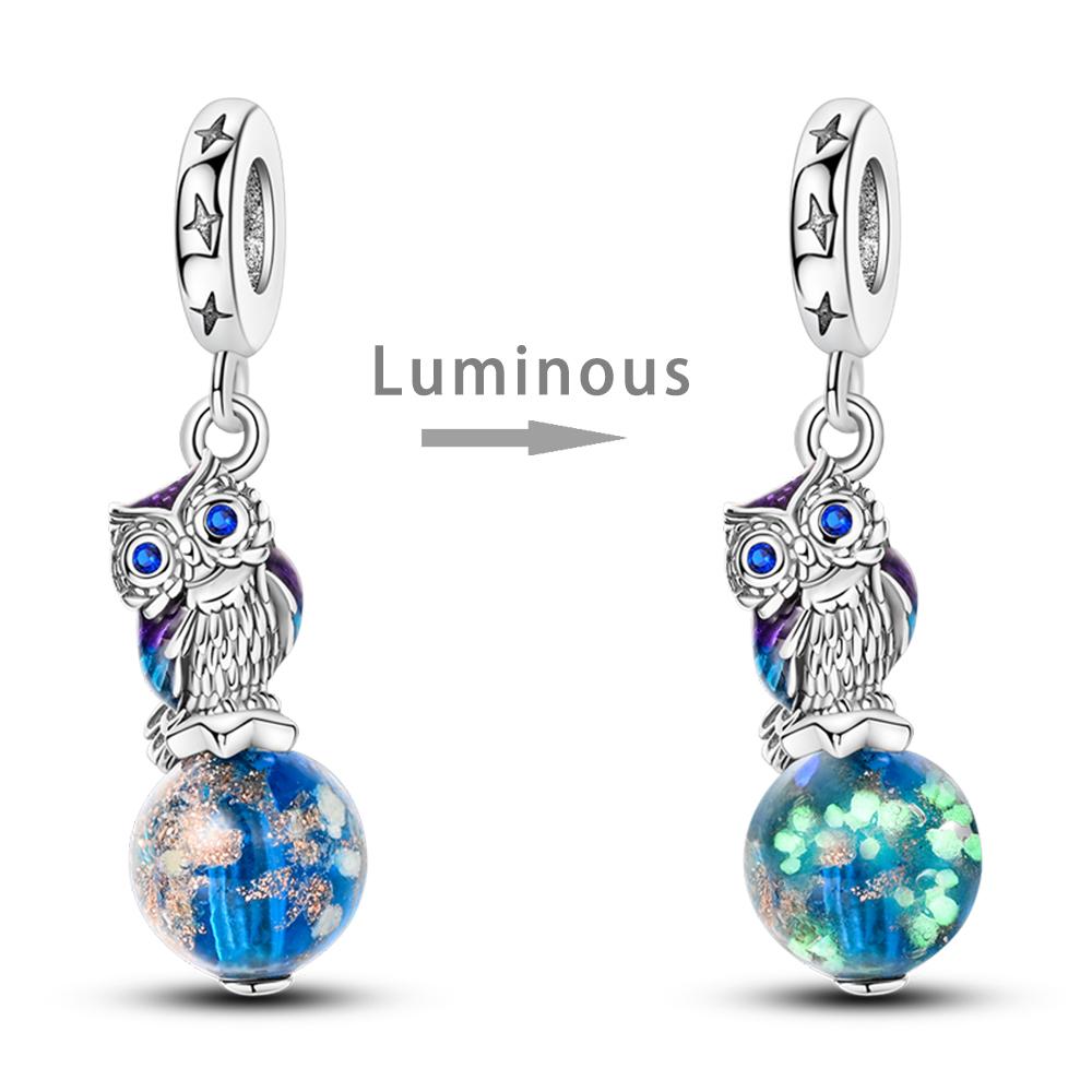 925 Silver Charms Luminous Amor Esmalte Beads Fit Original Bracelet Pendants Diy Jewelry Gift Charm For Women